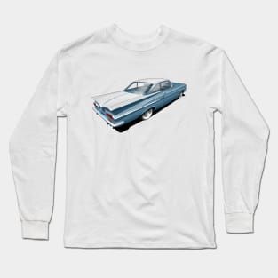 1959 Chevrolet Impala in Frost Blue and White Long Sleeve T-Shirt